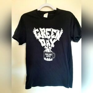 Green Day Oakland Coffee Black T Shirt - Small